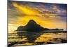 Dramatic Sunset Light over the Bay of El Nido, Bacuit Archipelago, Palawan, Philippines-Michael Runkel-Mounted Photographic Print