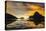 Dramatic Sunset Light over the Bay of El Nido, Bacuit Archipelago, Palawan, Philippines-Michael Runkel-Stretched Canvas