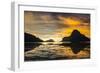 Dramatic Sunset Light over the Bay of El Nido, Bacuit Archipelago, Palawan, Philippines-Michael Runkel-Framed Photographic Print