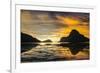 Dramatic Sunset Light over the Bay of El Nido, Bacuit Archipelago, Palawan, Philippines-Michael Runkel-Framed Photographic Print