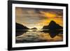 Dramatic Sunset Light over the Bay of El Nido, Bacuit Archipelago, Palawan, Philippines-Michael Runkel-Framed Photographic Print