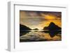 Dramatic Sunset Light over the Bay of El Nido, Bacuit Archipelago, Palawan, Philippines-Michael Runkel-Framed Photographic Print