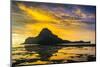 Dramatic Sunset Light over the Bay of El Nido, Bacuit Archipelago, Palawan, Philippines-Michael Runkel-Mounted Photographic Print