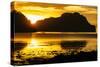 Dramatic Sunset Light over the Bay of El Nido, Bacuit Archipelago, Palawan, Philippines-Michael Runkel-Stretched Canvas