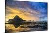 Dramatic Sunset Light over the Bay of El Nido, Bacuit Archipelago, Palawan, Philippines-Michael Runkel-Stretched Canvas