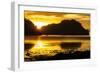 Dramatic Sunset Light over the Bay of El Nido, Bacuit Archipelago, Palawan, Philippines-Michael Runkel-Framed Photographic Print