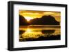 Dramatic Sunset Light over the Bay of El Nido, Bacuit Archipelago, Palawan, Philippines-Michael Runkel-Framed Photographic Print