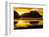 Dramatic Sunset Light over the Bay of El Nido, Bacuit Archipelago, Palawan, Philippines-Michael Runkel-Framed Photographic Print