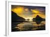 Dramatic Sunset Light over the Bay of El Nido, Bacuit Archipelago, Palawan, Philippines-Michael Runkel-Framed Photographic Print