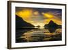 Dramatic Sunset Light over the Bay of El Nido, Bacuit Archipelago, Palawan, Philippines-Michael Runkel-Framed Photographic Print