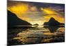 Dramatic Sunset Light over the Bay of El Nido, Bacuit Archipelago, Palawan, Philippines-Michael Runkel-Mounted Photographic Print