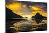 Dramatic Sunset Light over the Bay of El Nido, Bacuit Archipelago, Palawan, Philippines-Michael Runkel-Mounted Photographic Print