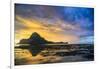 Dramatic Sunset Light over the Bay of El Nido, Bacuit Archipelago, Palawan, Philippines-Michael Runkel-Framed Photographic Print