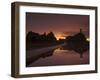 Dramatic Sunset, Low Tide, Corbiere Lighthouse, St. Ouens, Jersey, Channel Islands, United Kingdom-Neale Clarke-Framed Photographic Print