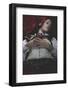 Dramatic, Teen with a Red Apple Lying, Tale Scene-outsiderzone-Framed Photographic Print