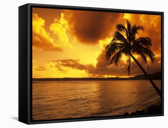 Dramatic Tropical Sunrise on the Garden Isle, Kauai, Hawaii, USA-Jerry Ginsberg-Framed Stretched Canvas