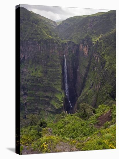 Dramatic Waterfall Near Sankaber, the Ethiopian Highlands, Ethiopia-Gavin Hellier-Stretched Canvas