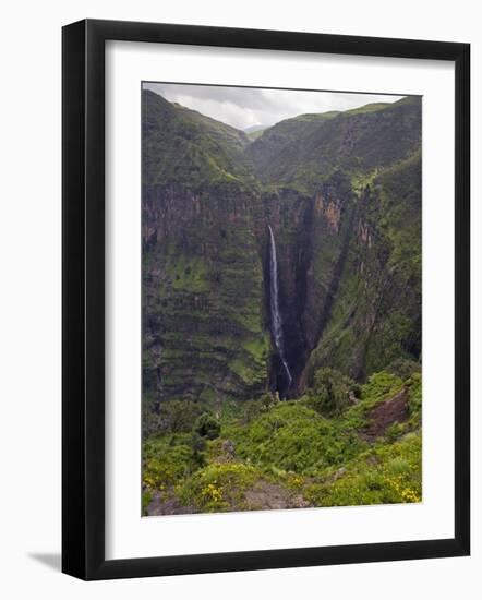 Dramatic Waterfall Near Sankaber, the Ethiopian Highlands, Ethiopia-Gavin Hellier-Framed Photographic Print