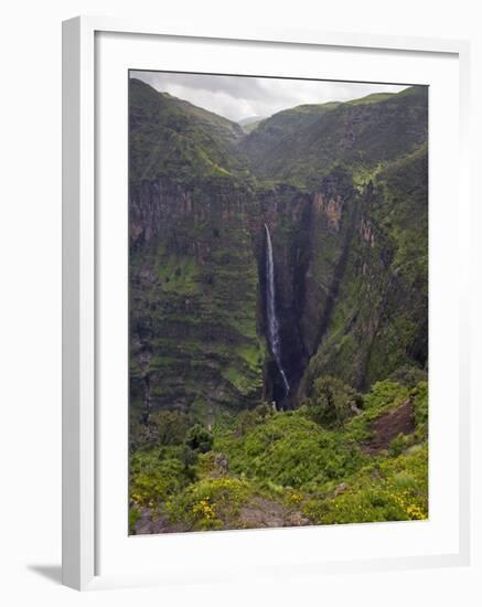 Dramatic Waterfall Near Sankaber, the Ethiopian Highlands, Ethiopia-Gavin Hellier-Framed Photographic Print