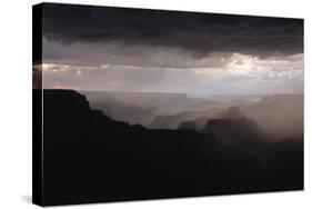 Dramatic Weather over the Grand Canyon, Yaki Point, Arizona-Greg Probst-Stretched Canvas