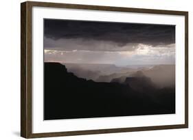 Dramatic Weather over the Grand Canyon, Yaki Point, Arizona-Greg Probst-Framed Photographic Print