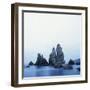 Dramatically Shaped Sea Stacks in Ocean-Micha Pawlitzki-Framed Photographic Print