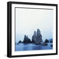 Dramatically Shaped Sea Stacks in Ocean-Micha Pawlitzki-Framed Photographic Print