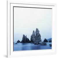 Dramatically Shaped Sea Stacks in Ocean-Micha Pawlitzki-Framed Photographic Print