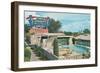 Draney's Motel and Pool-null-Framed Art Print