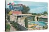 Draney's Motel and Pool-null-Stretched Canvas