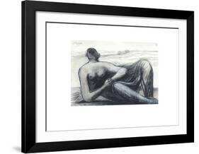 Draped Reclining Figure in a Landscape, c1973/77-Henry Spencer Moore-Framed Premium Giclee Print