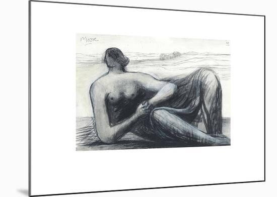 Draped Reclining Figure in a Landscape, c1973/77-Henry Spencer Moore-Mounted Premium Giclee Print