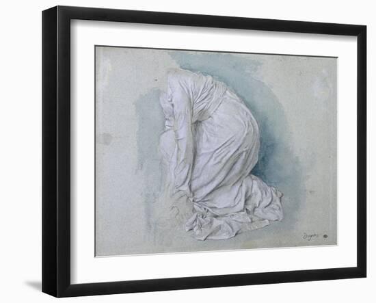 Draperie , étude pour Sémiramis-Edgar Degas-Framed Giclee Print