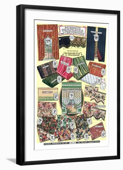 Draperies and Cretonnes-null-Framed Art Print