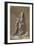 Drapery Study for a kneeling figure-Leonardo da Vinci-Framed Giclee Print