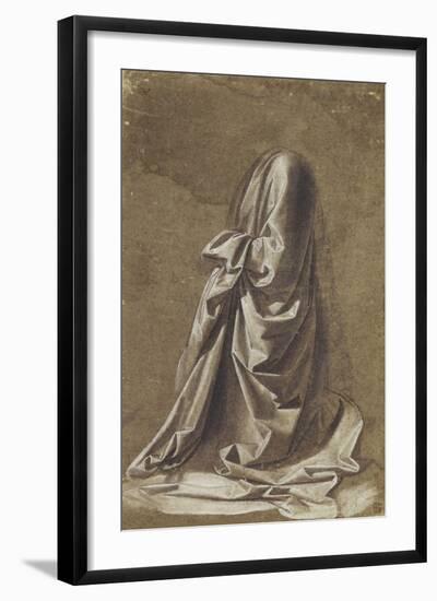 Drapery Study for a Kneeling Figure-Leonardo da Vinci-Framed Giclee Print