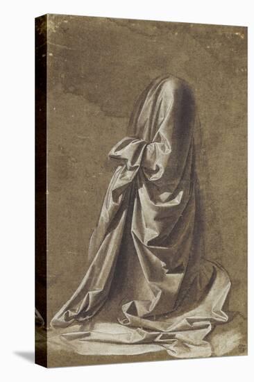Drapery Study for a Kneeling Figure-Leonardo da Vinci-Stretched Canvas
