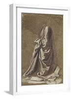 Drapery Study for a Kneeling Figure-Leonardo da Vinci-Framed Giclee Print