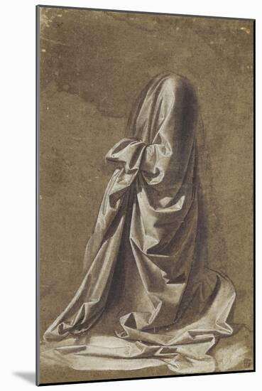 Drapery Study for a Kneeling Figure-Leonardo da Vinci-Mounted Giclee Print