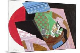 Draughtboard and Playing Cards-Juan Gris-Mounted Giclee Print