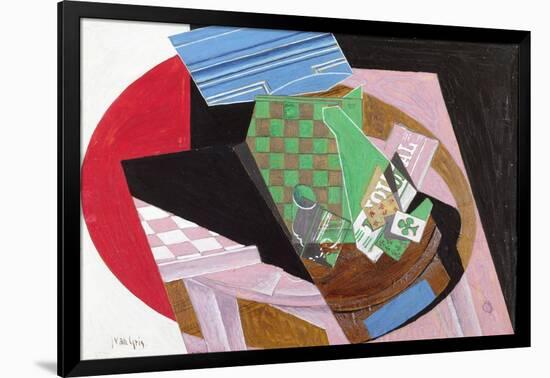 Draughtboard and Playing Cards-Juan Gris-Framed Giclee Print
