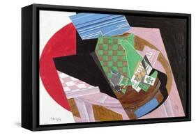 Draughtboard and Playing Cards-Juan Gris-Framed Stretched Canvas