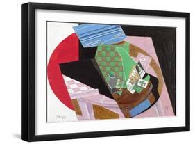 Draughtboard and Playing Cards-Juan Gris-Framed Giclee Print