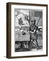 Draughtsman, 16th Century-Jost Amman-Framed Giclee Print