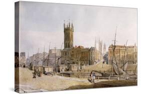 Draw Bridge from St. Augustine's Bank, Bristol-James Johnson-Stretched Canvas