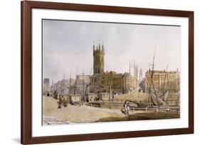 Draw Bridge from St. Augustine's Bank, Bristol-James Johnson-Framed Giclee Print