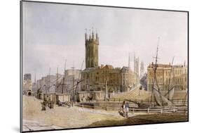 Draw Bridge from St. Augustine's Bank, Bristol-James Johnson-Mounted Giclee Print