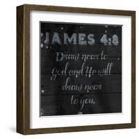 Draw Near-Jace Grey-Framed Art Print