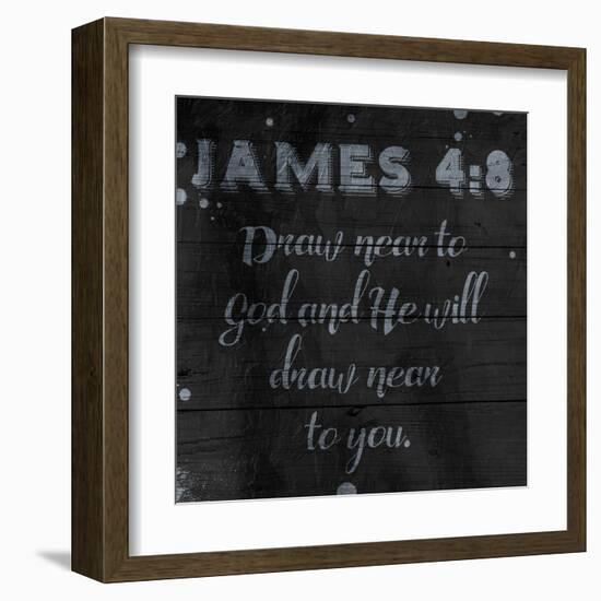 Draw Near-Jace Grey-Framed Art Print