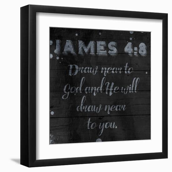 Draw Near-Jace Grey-Framed Art Print